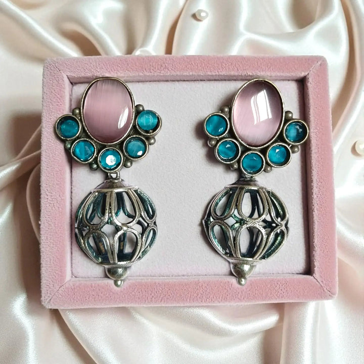 Telanaari Classic Shilpy Silver-Plated Earrings