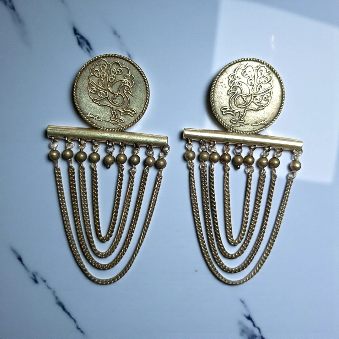 Classic Antique Varsha Silver-Plated Earrings