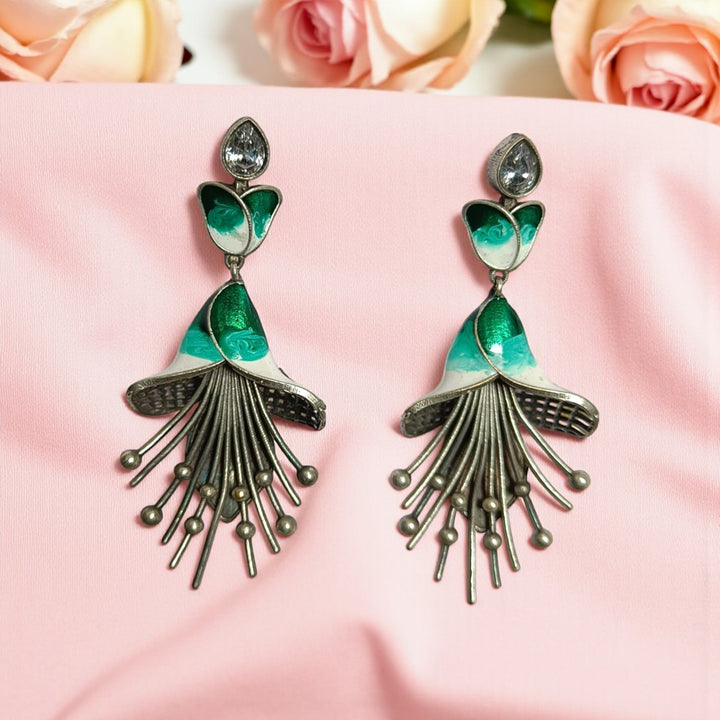 Telanaari Classic Anandini Silver Plated Earrings