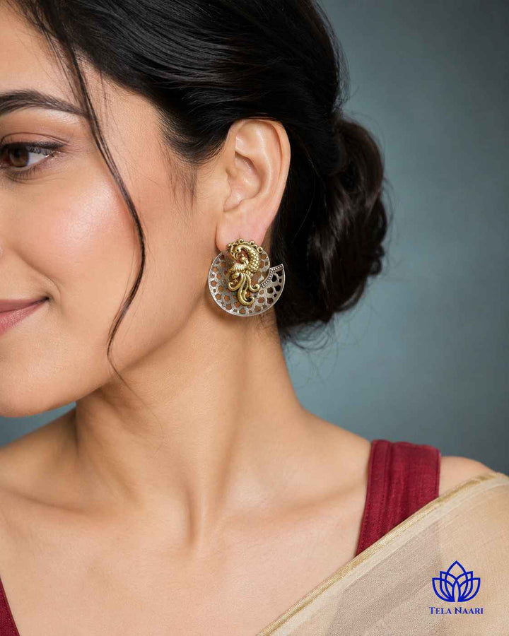 Elegant Neha Dual Tone Earrings