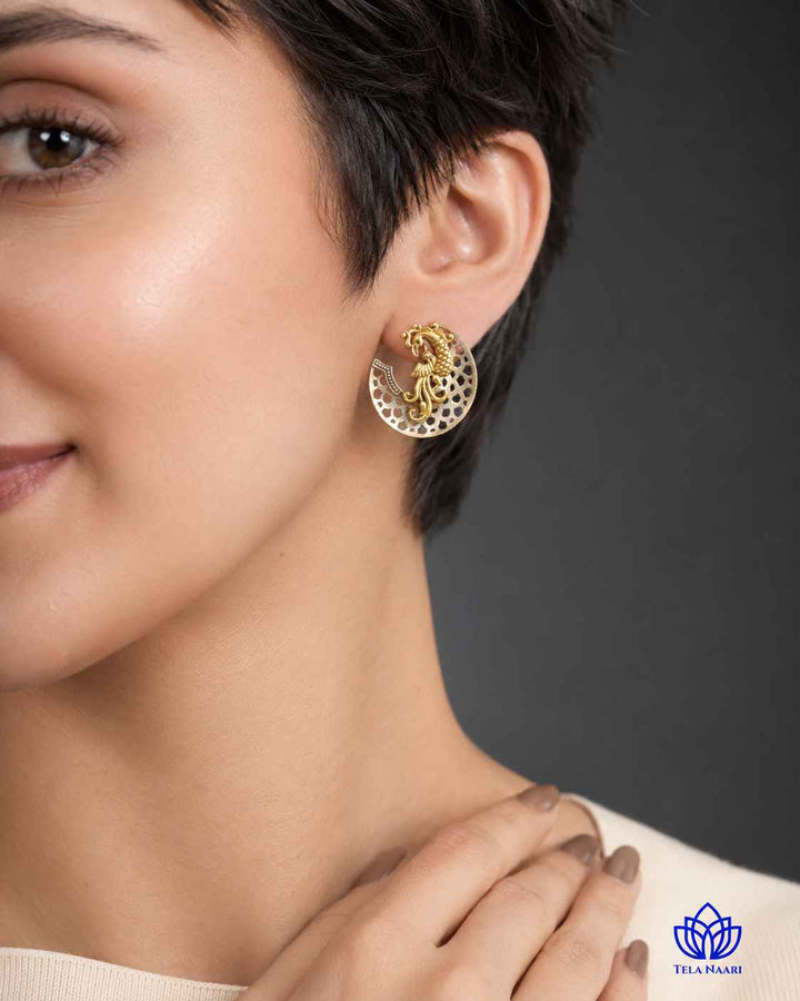 Elegant Neha Dual Tone Earrings