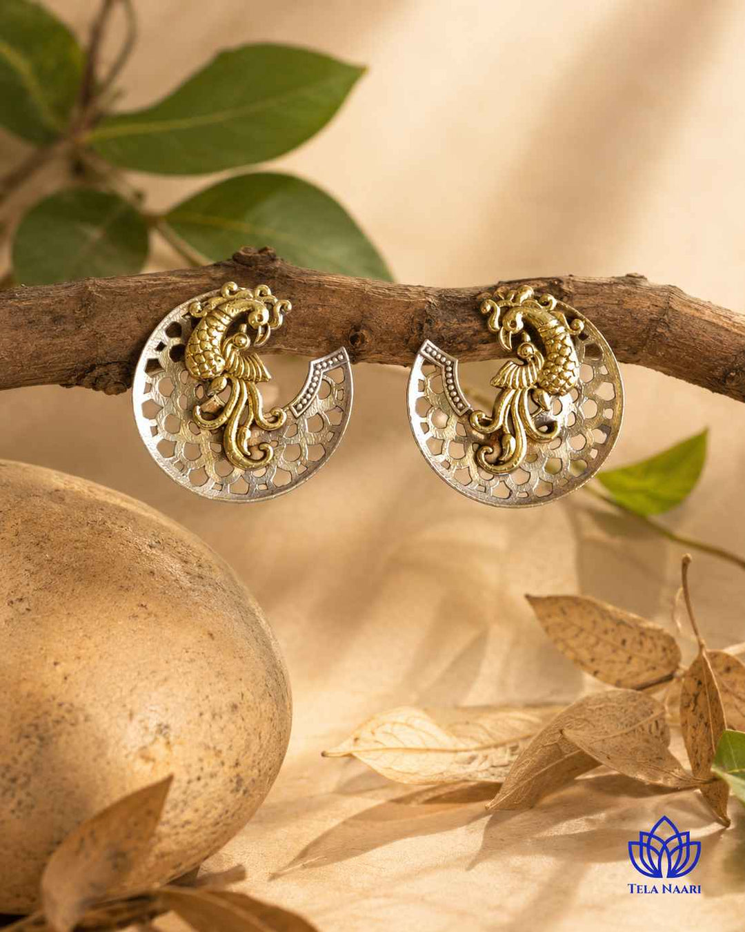 Elegant Neha Dual Tone Earrings