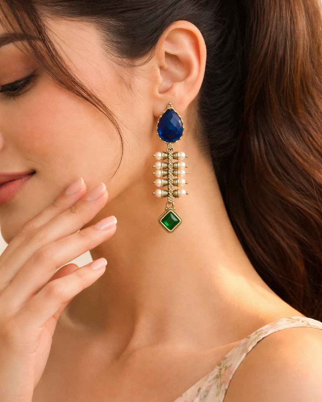 Aashita Silver-plated Tear Drop Earrings