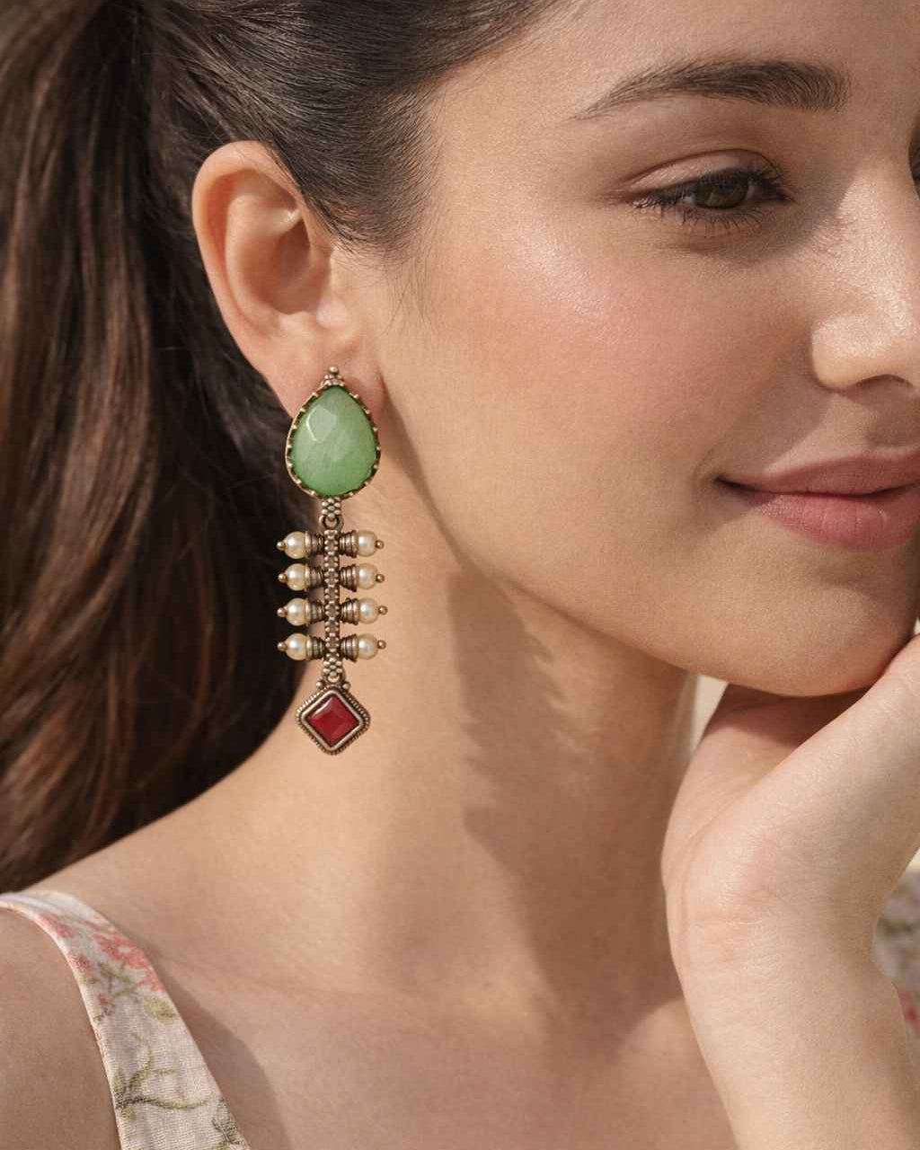 Aashita Silver-plated Tear Drop Earrings