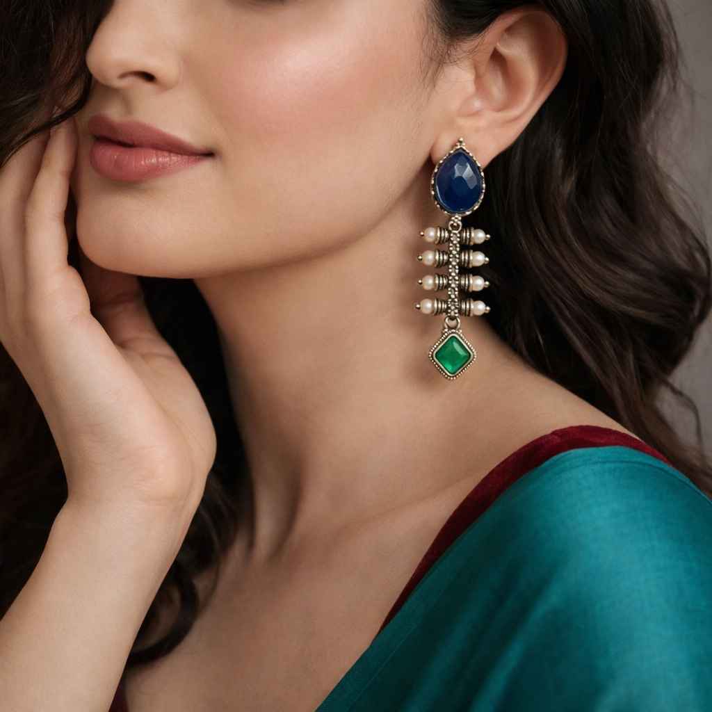 Aashita Silver-plated Tear Drop Earrings