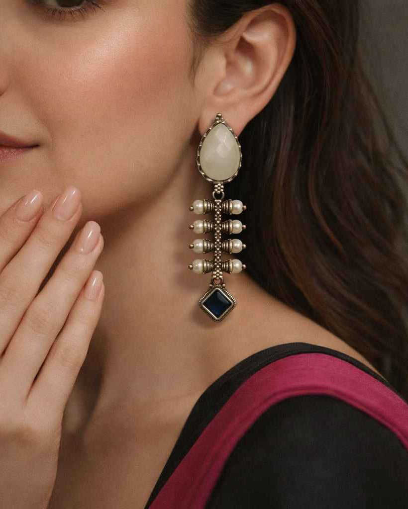 Aashita Silver-plated Tear Drop Earrings