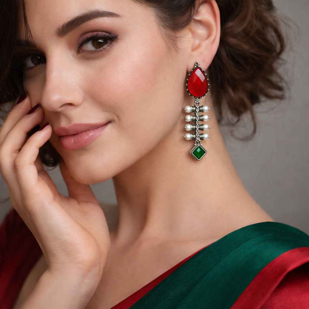 Aashita Silver-plated Tear Drop Earrings