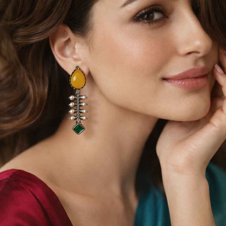 Aashita Silver-plated Tear Drop Earrings