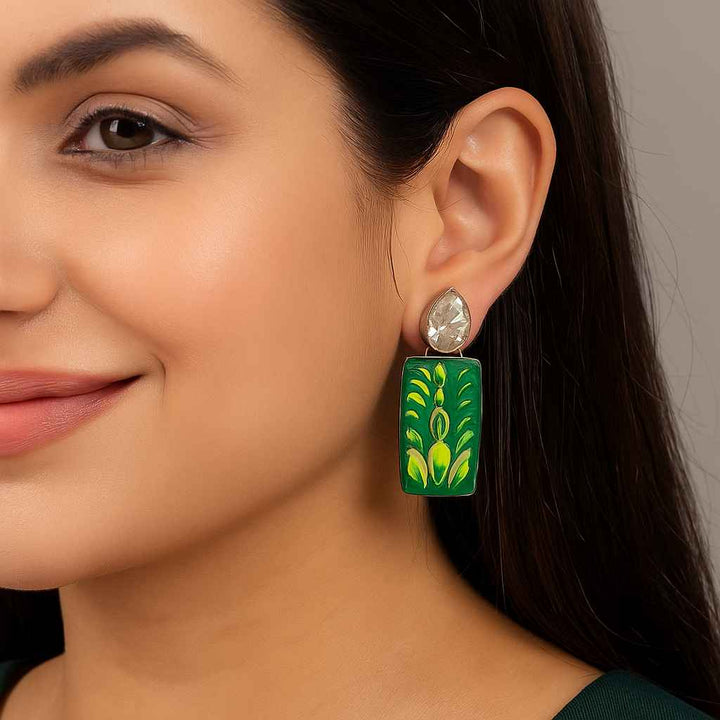 SILVER OXIDISED EARRINGS RUCHIE - TelaNaari