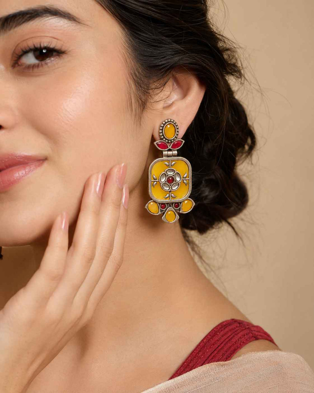 Gavi Silver Plated Dangler Earrings