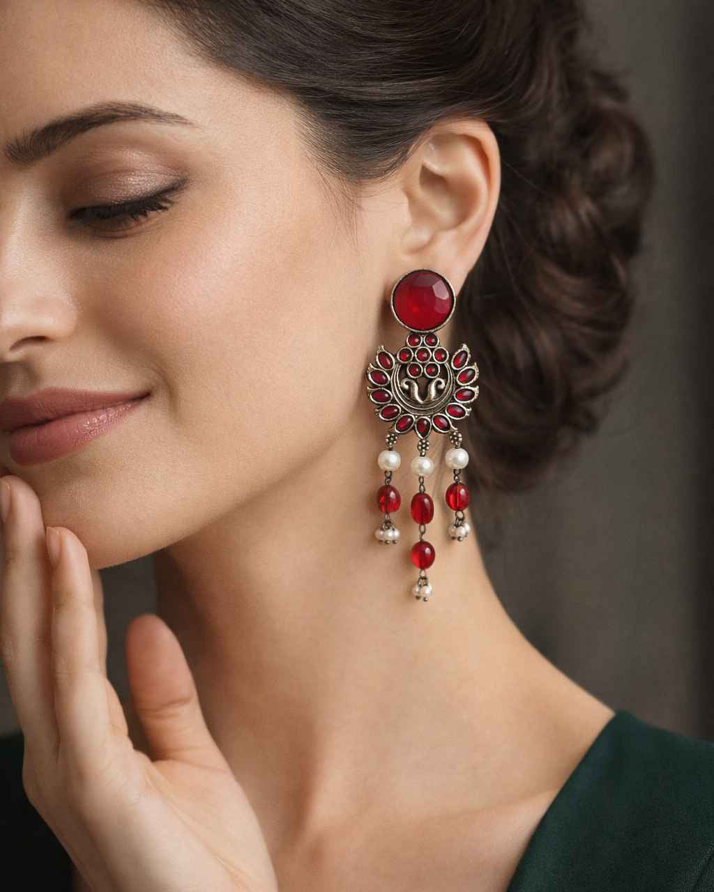 Elegant Ezrine Silver-Plated Dangler Earrings