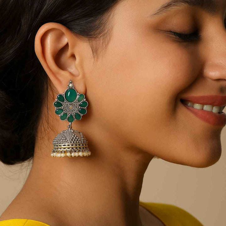 SILVER LOOK ALIKE EARRINGS LILI - TelaNaari