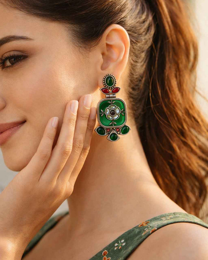 Gavi Silver Plated Dangler Earrings