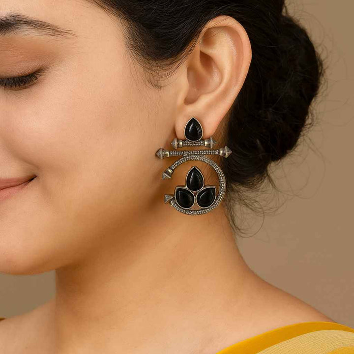 Elegant Neha Silver-Plated Earrings