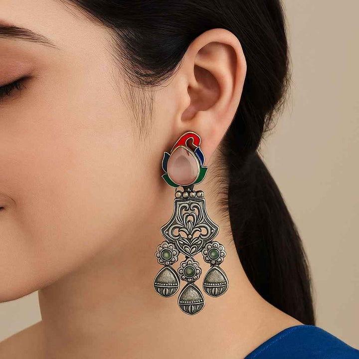 SILVER REPLICA EARRINGS CALENDULA