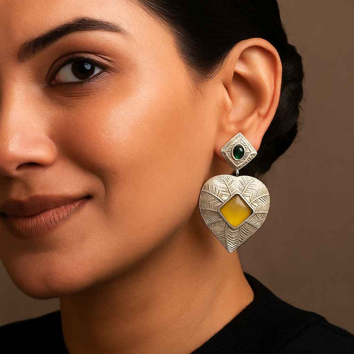 Silver Look Alike Earrings Charu