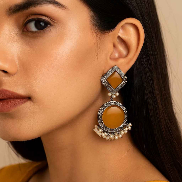 Silver Look Alike Earrings Hamiya