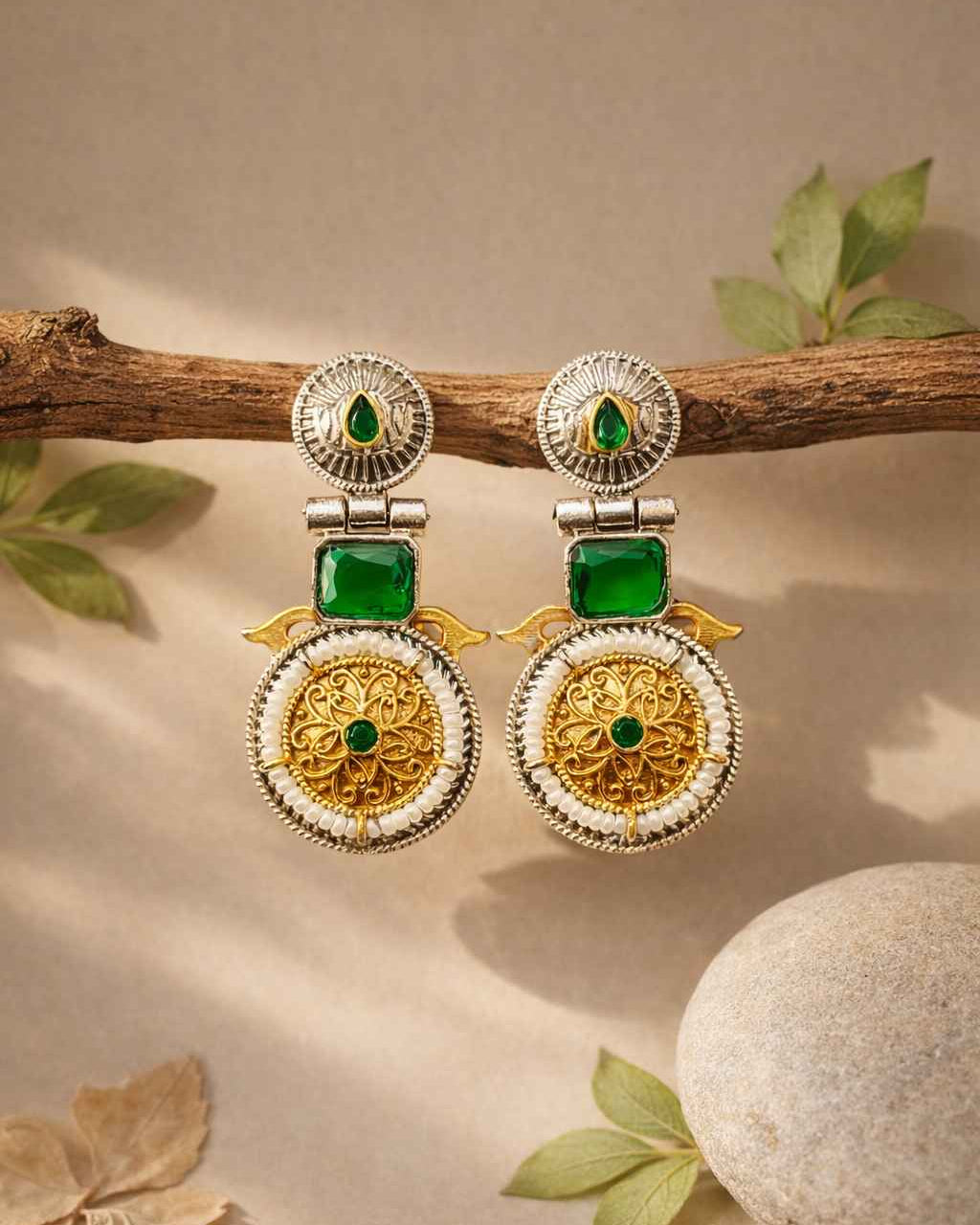 Aashiyana Dual Tone Earrings