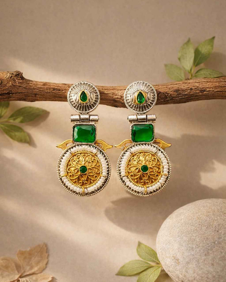 Aashiyana Dual Tone Earrings