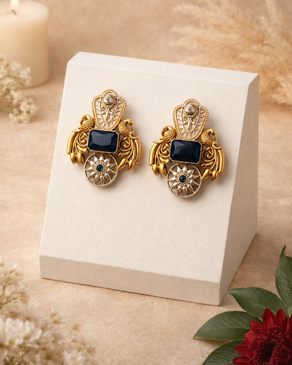 Nilofer Dual Tone Earrings
