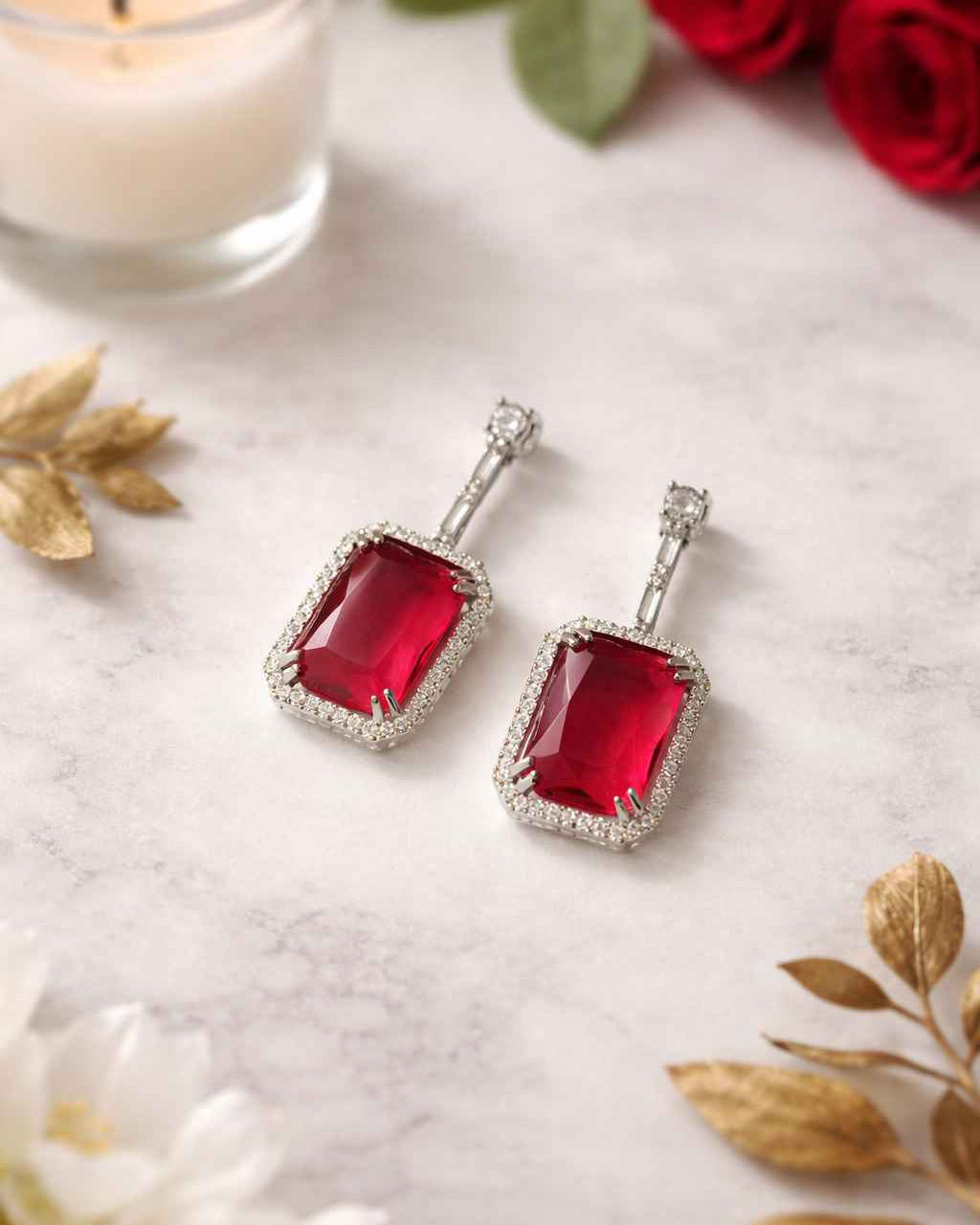 American Diamond Zirconia Layered Necklace Set Nora