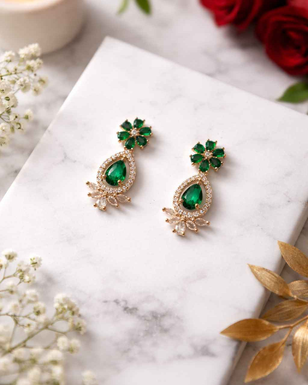 American Diamond Zirconia Layered Necklace Set Elizabeth