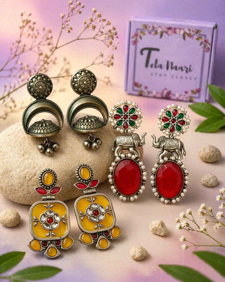 TelaNaari best seller hamper vol 3 styled – ethnic jewellery gift set for women