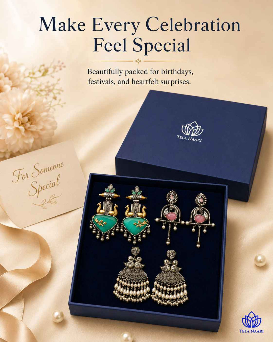 Lily Festive Hamper – Premium Box With 3 Pairs Of Earrings