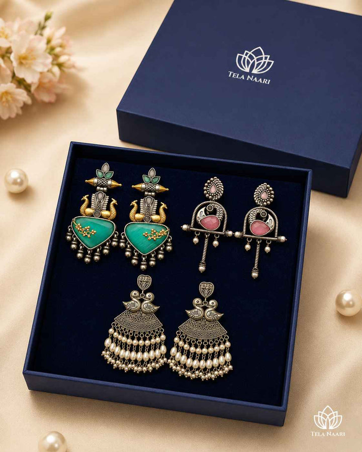 Lily Festive Hamper – Premium Box With 3 Pairs Of Earrings