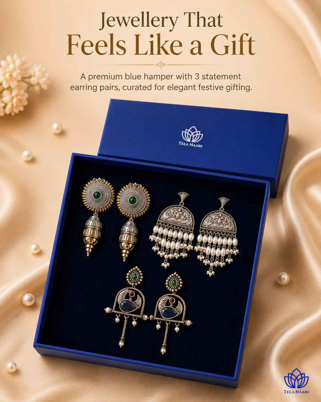 Eliana Festive Hamper – Premium Box With 3 Pairs Of Earrings