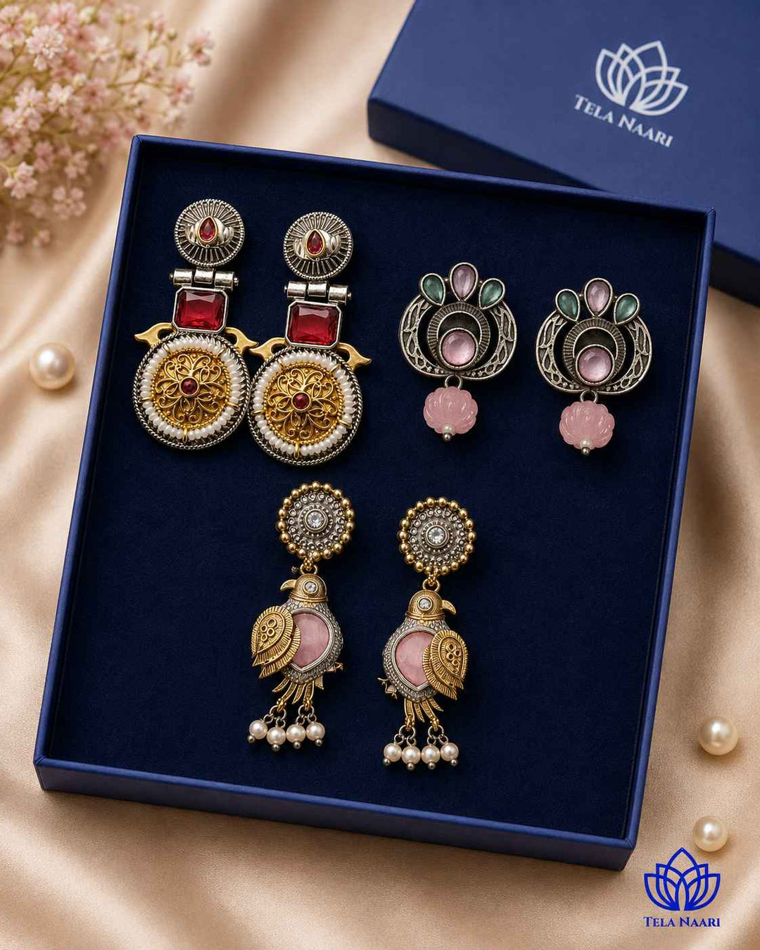 Alara Festive Hamper – Premium Box With 3 Pairs Of Earrings