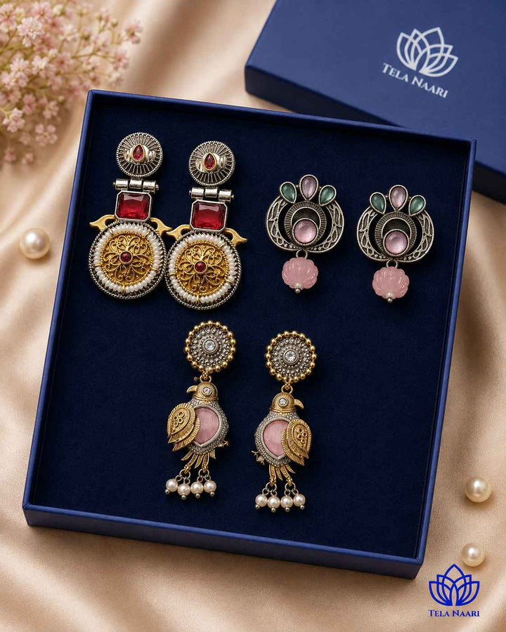 Alara Festive Hamper – Premium Box With 3 Pairs Of Earrings