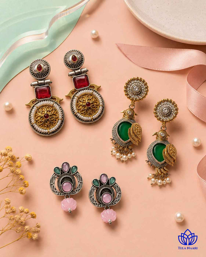 Kyomi Festive Hamper – Premium Box With 3 Pairs Of Earrings