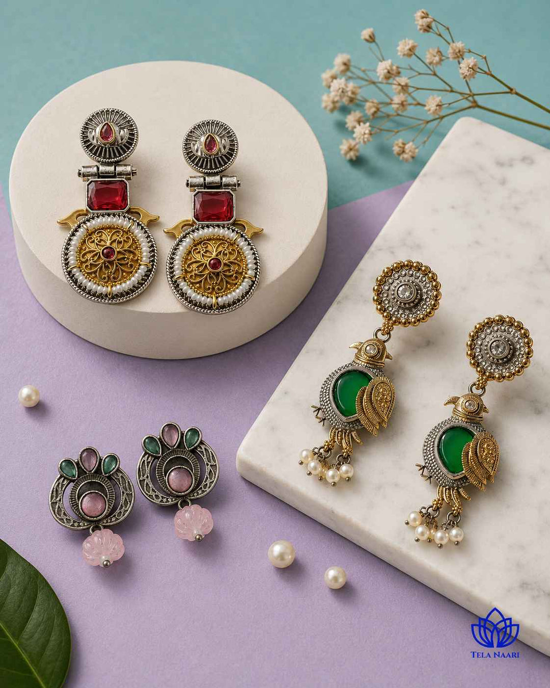 Kyomi Festive Hamper – Premium Box With 3 Pairs Of Earrings