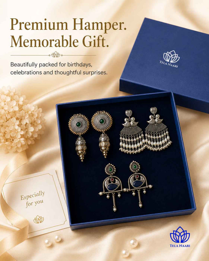 Belladona Festive Hamper – Premium Box With 3 Pairs Of Earrings