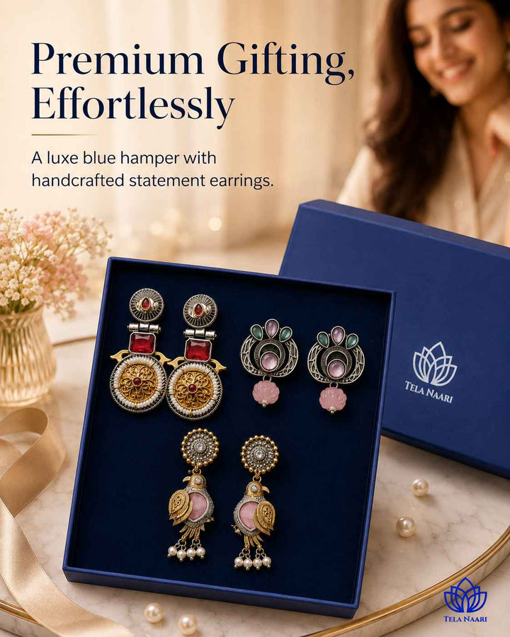Alara Festive Hamper – Premium Box With 3 Pairs Of Earrings