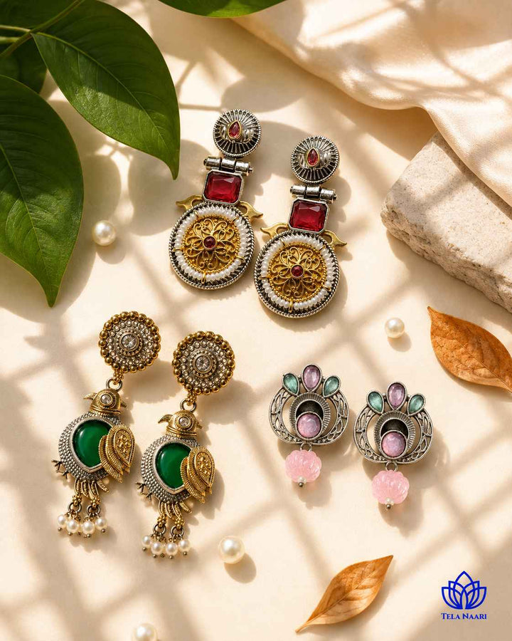 Kyomi Festive Hamper – Premium Box With 3 Pairs Of Earrings