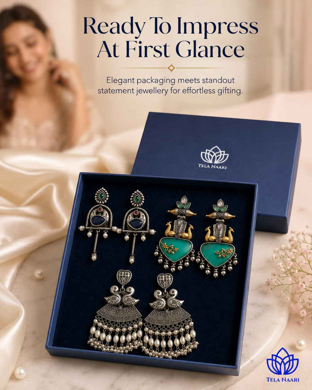 Emiko Festive Hamper – Premium Box With 3 Pairs Of Earrings
