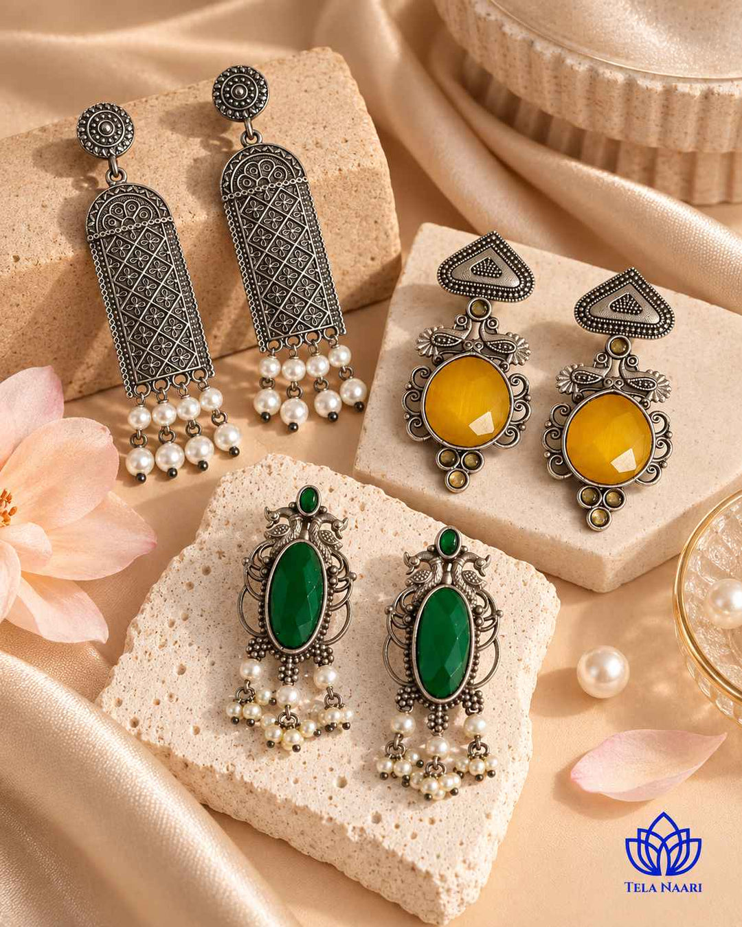 Lara - Premium Gift Hamper Box With 3 Pairs Of Earrings