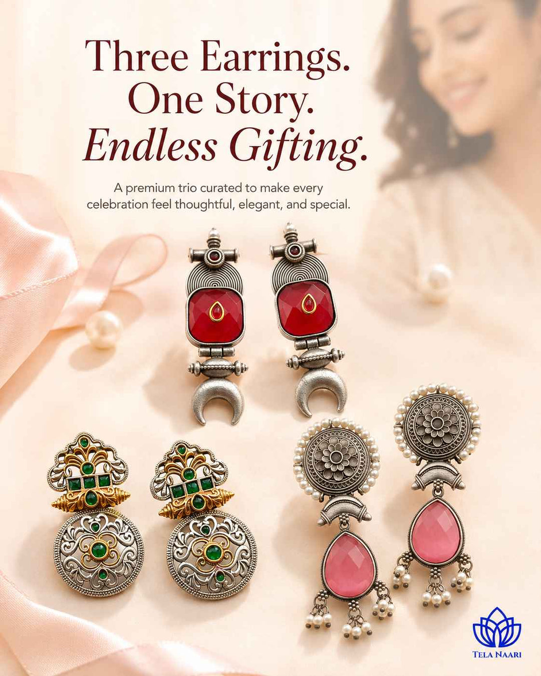 Fern Festive Hamper – 3 Pairs Of Earrings