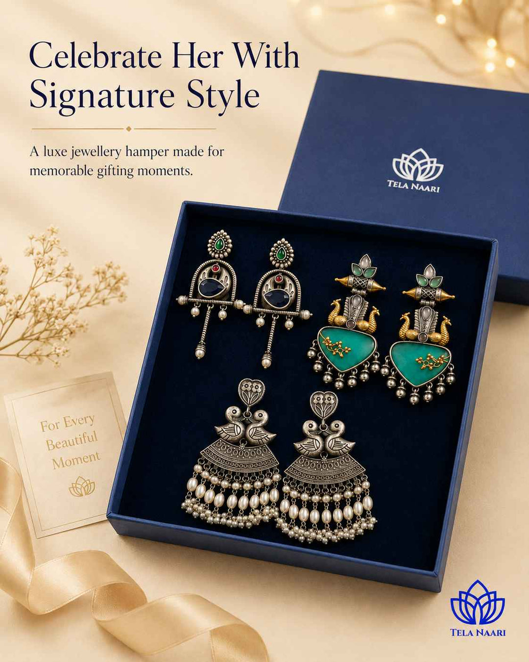 Emiko Festive Hamper – Premium Box With 3 Pairs Of Earrings
