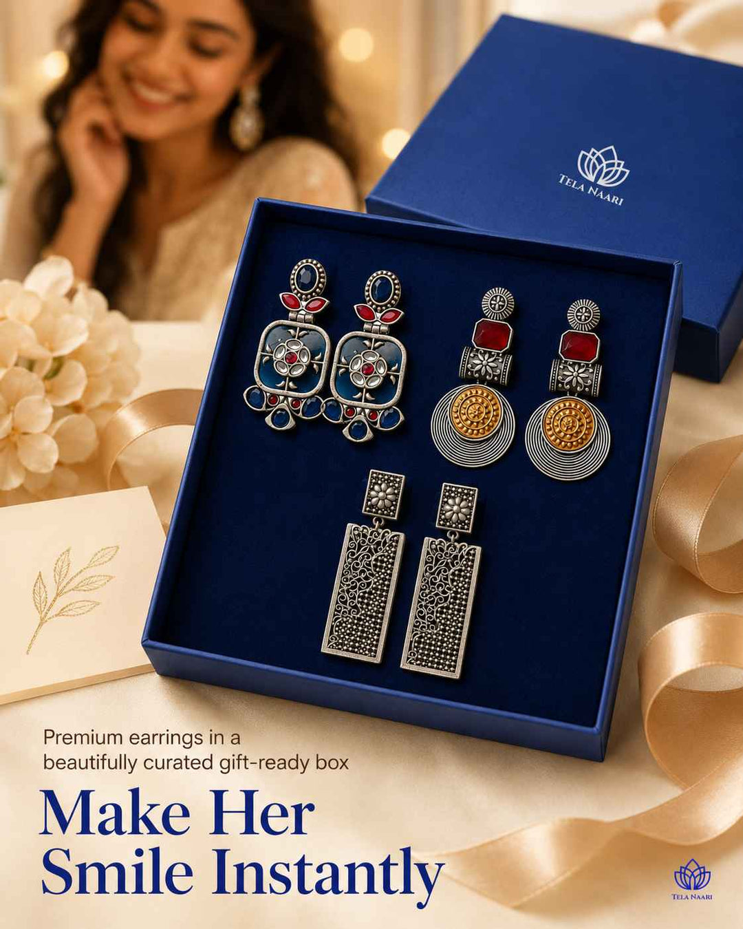 Meadow Hamper – Premium Box With 3 Pairs Of Earrings
