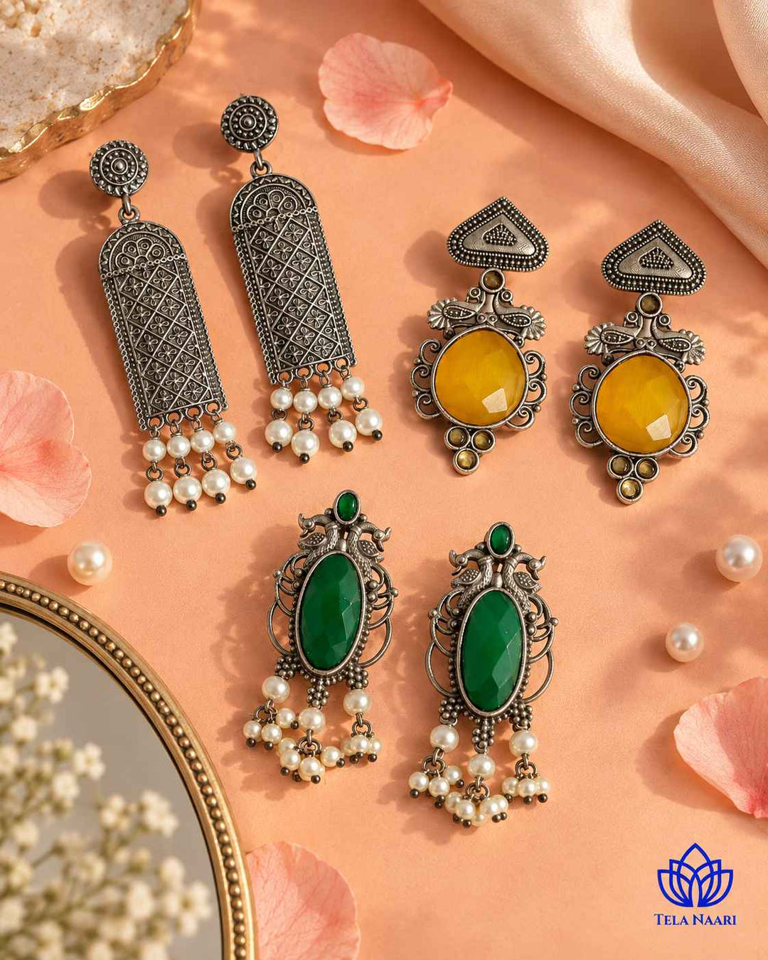 Lara - Premium Gift Hamper Box With 3 Pairs Of Earrings