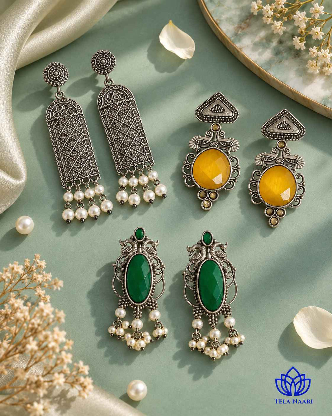 Lara - Premium Gift Hamper Box With 3 Pairs Of Earrings