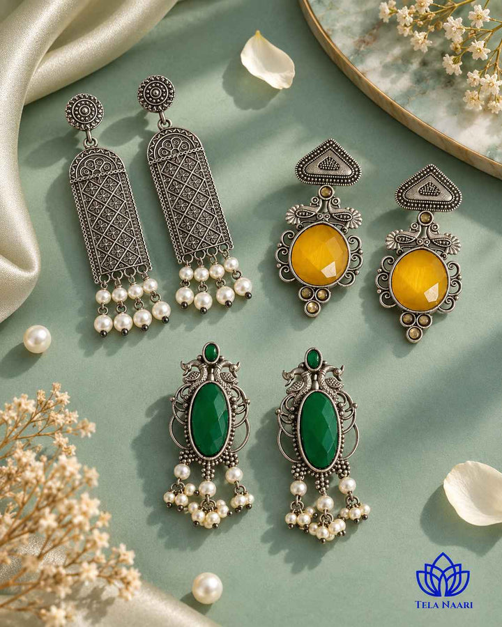 Lara - Premium Gift Hamper Box With 3 Pairs Of Earrings