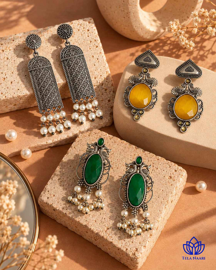 Lara - Premium Gift Hamper Box With 3 Pairs Of Earrings