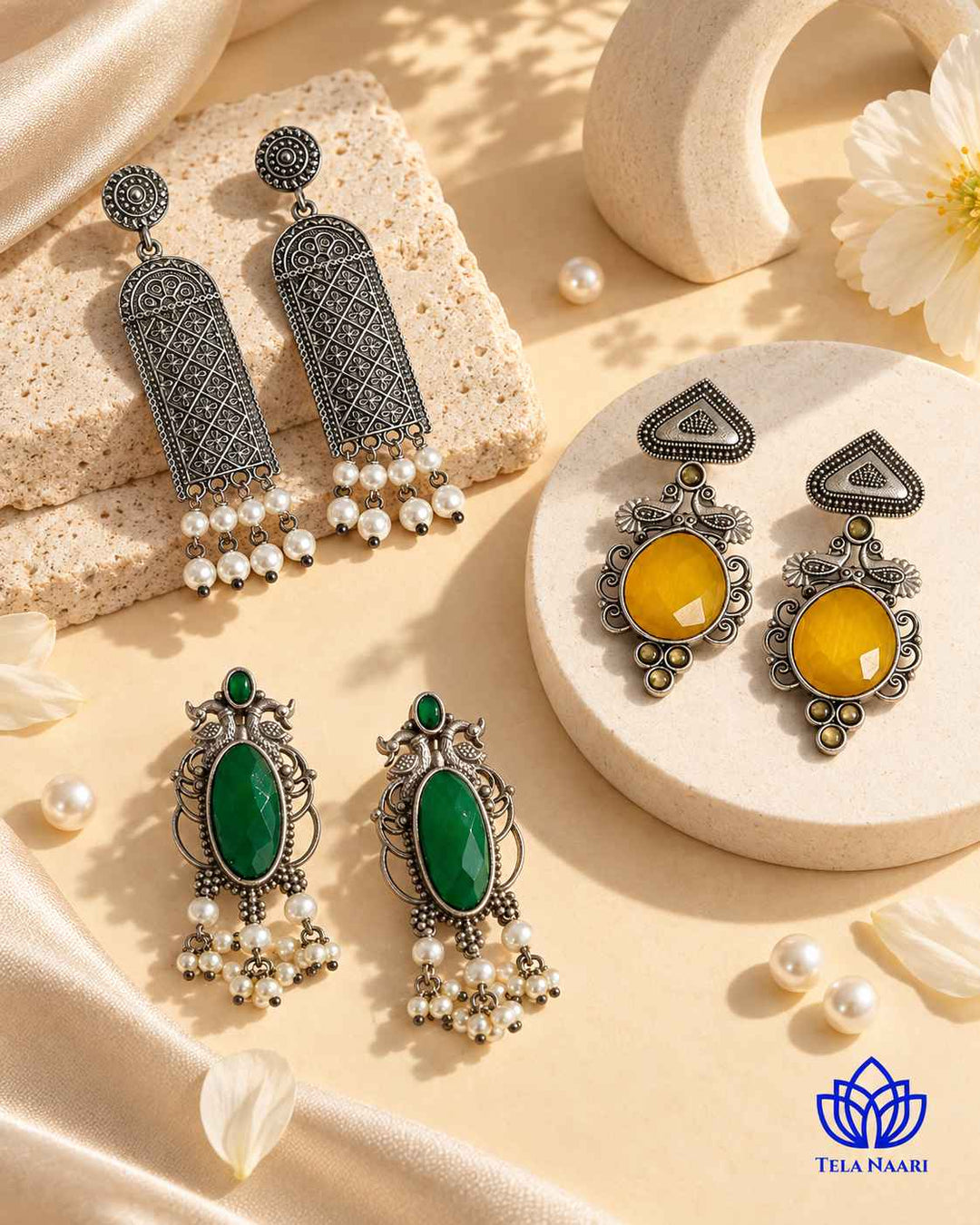 Lara - Premium Gift Hamper Box With 3 Pairs Of Earrings