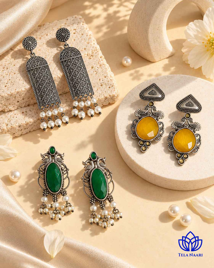 Lara - Premium Gift Hamper Box With 3 Pairs Of Earrings