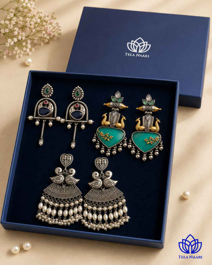 Emiko Festive Hamper – Premium Box With 3 Pairs Of Earrings