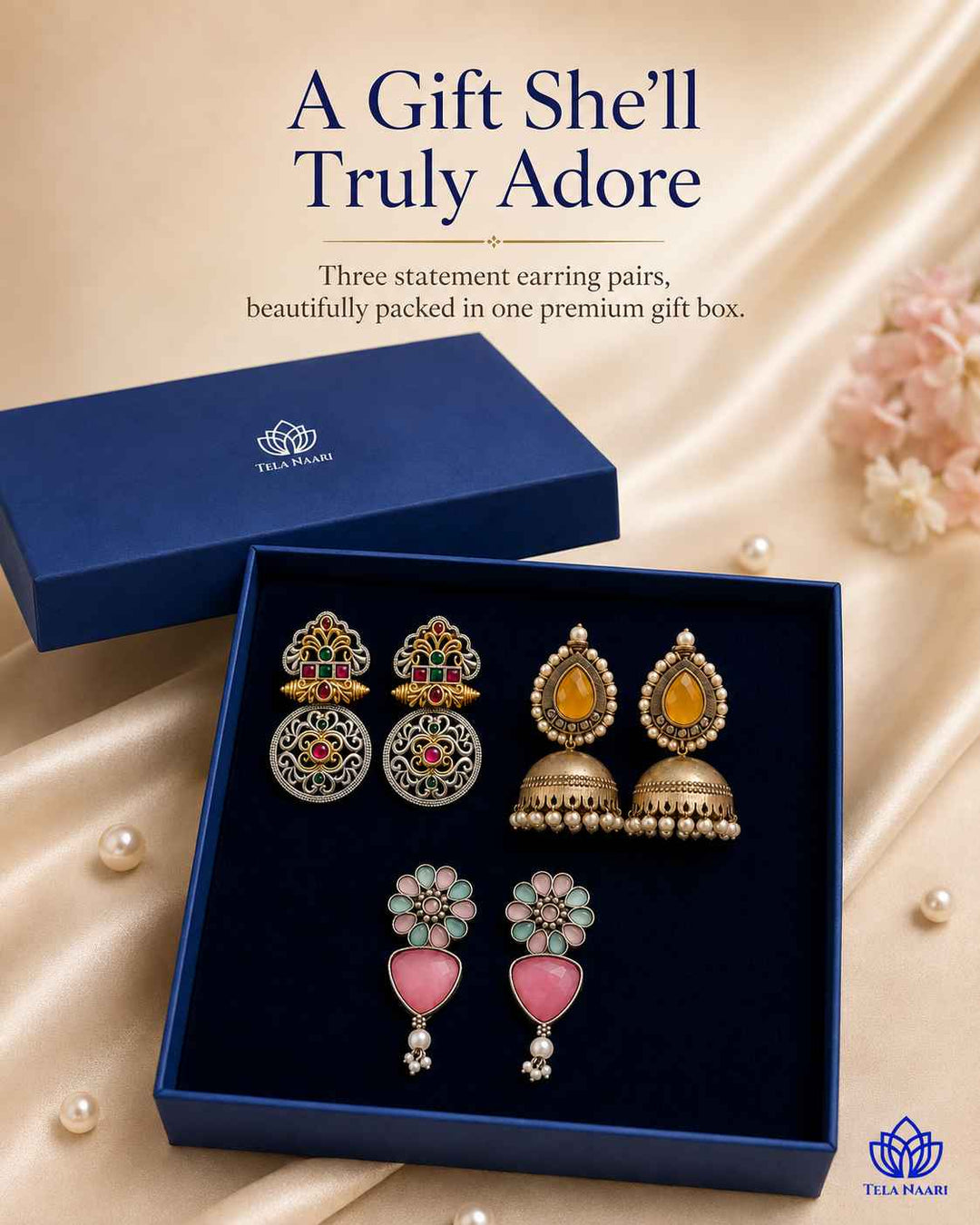 Boonie Hamper – Premium Box With 3 Pairs Of Earrings